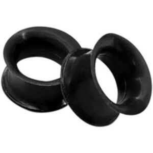Black Silicone Ear Gauges 25mm